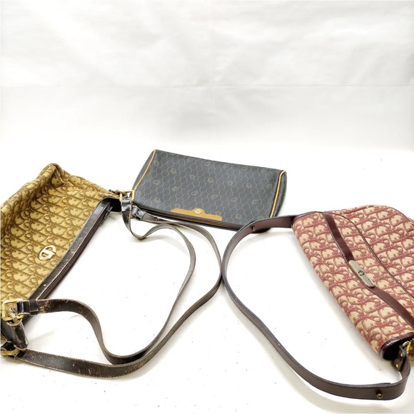 Christian Dior Clutch Bag Shoulder Bag  Canvas Leather - Picture 4 of 5